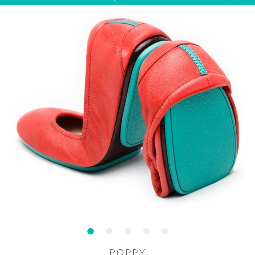 Tieks by Gavereli size 7 Poppy Premium Leather Foldable Ballet Flats